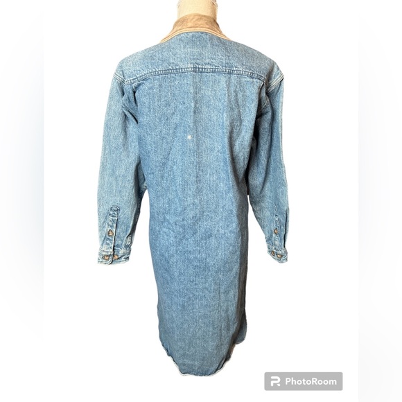 Vintage Banana Republic Denim Button Down Front Long Jacket/Dress - Picture 3 of 10